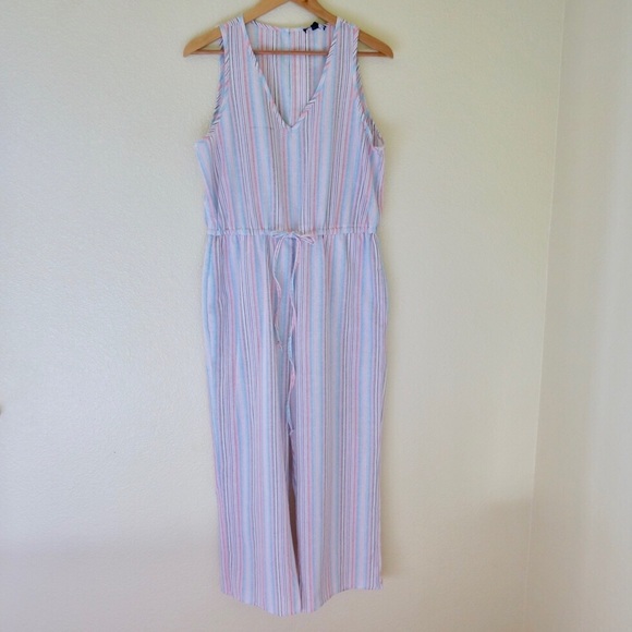 NWT DREW Multi-Striped Sleeveless Jumpsuit - Picture 1 of 8